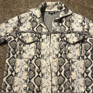 Snake print wool jacket